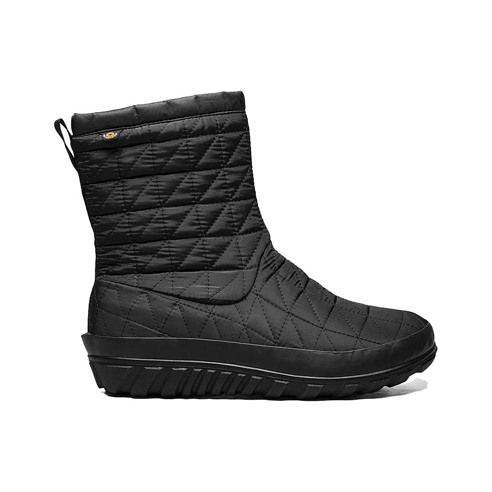 Bogs Snowday II Mid Black - Womens waterproof boot with thick sole.