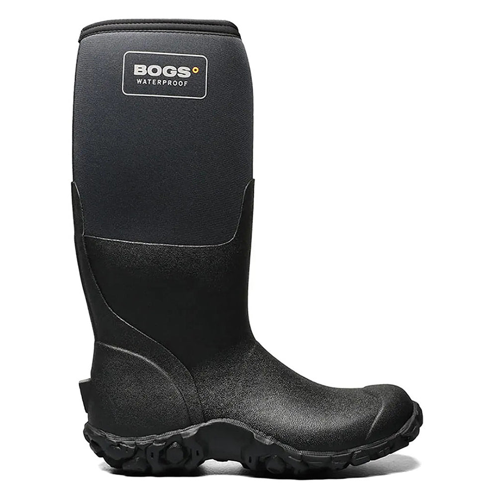 BOGS Mesa Boot Black - Men's waterproof and insulated rubber boot with the Bogs logo at the top.