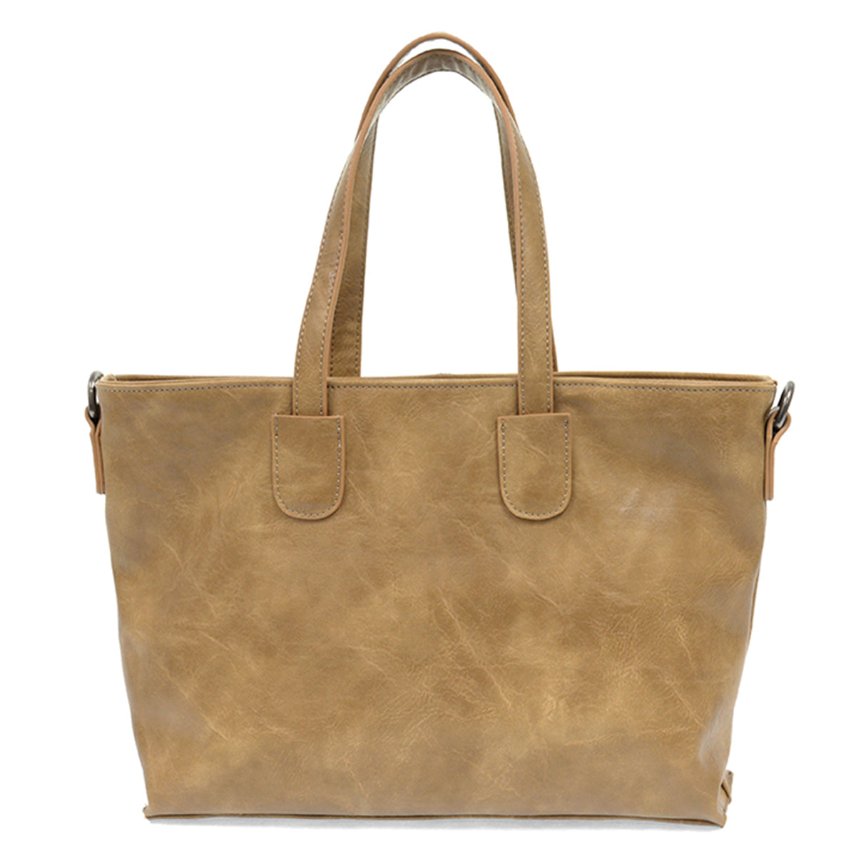 Joy Susan vegan leather tote bag on a white background.
