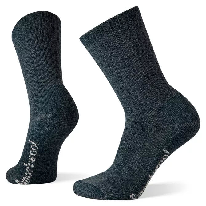 A pair of Smartwool Classic Hike Socks Full Cushion Twilight Blue - Womens on a white background.