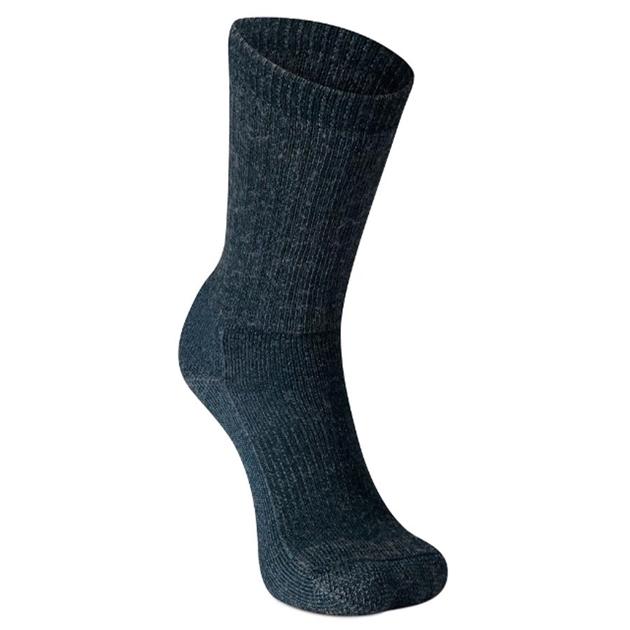 A single, dark-colored Smartwool Classic Hike merino wool sock displayed against a white background.