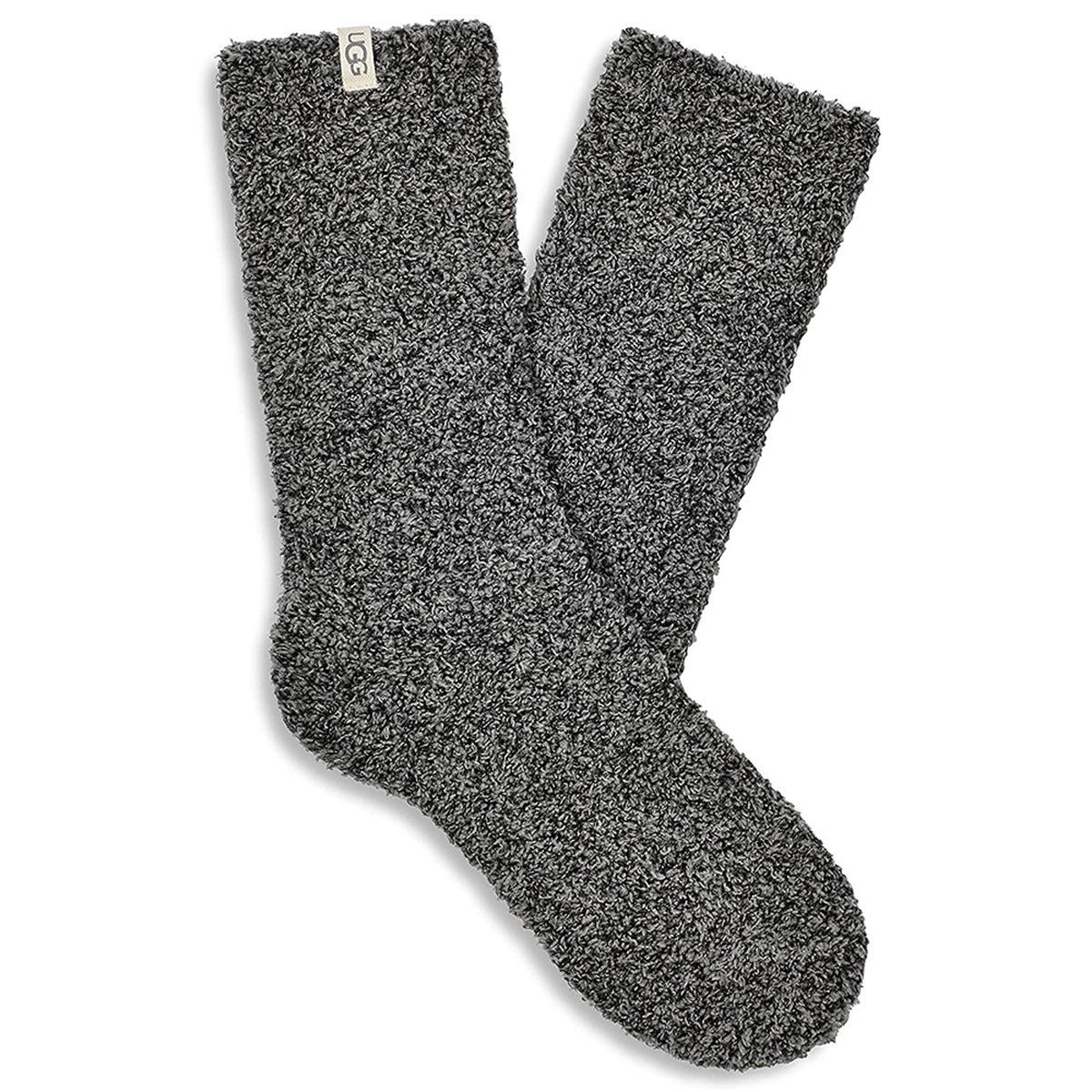 A pair of gray textured UGG Darcy Cozy Charcoal women's socks on a white background. 
Product Name: UGG DARCY COZY SOCKS CHARCOAL - WOMENS
Brand Name: Ugg