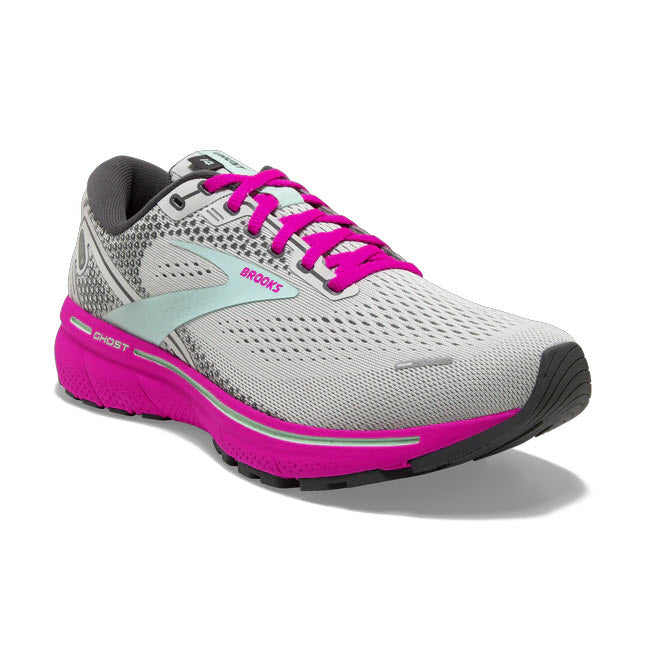 BROOKS - GHOST 14 - OYSTER / YUCCA / PINK - WOMENS