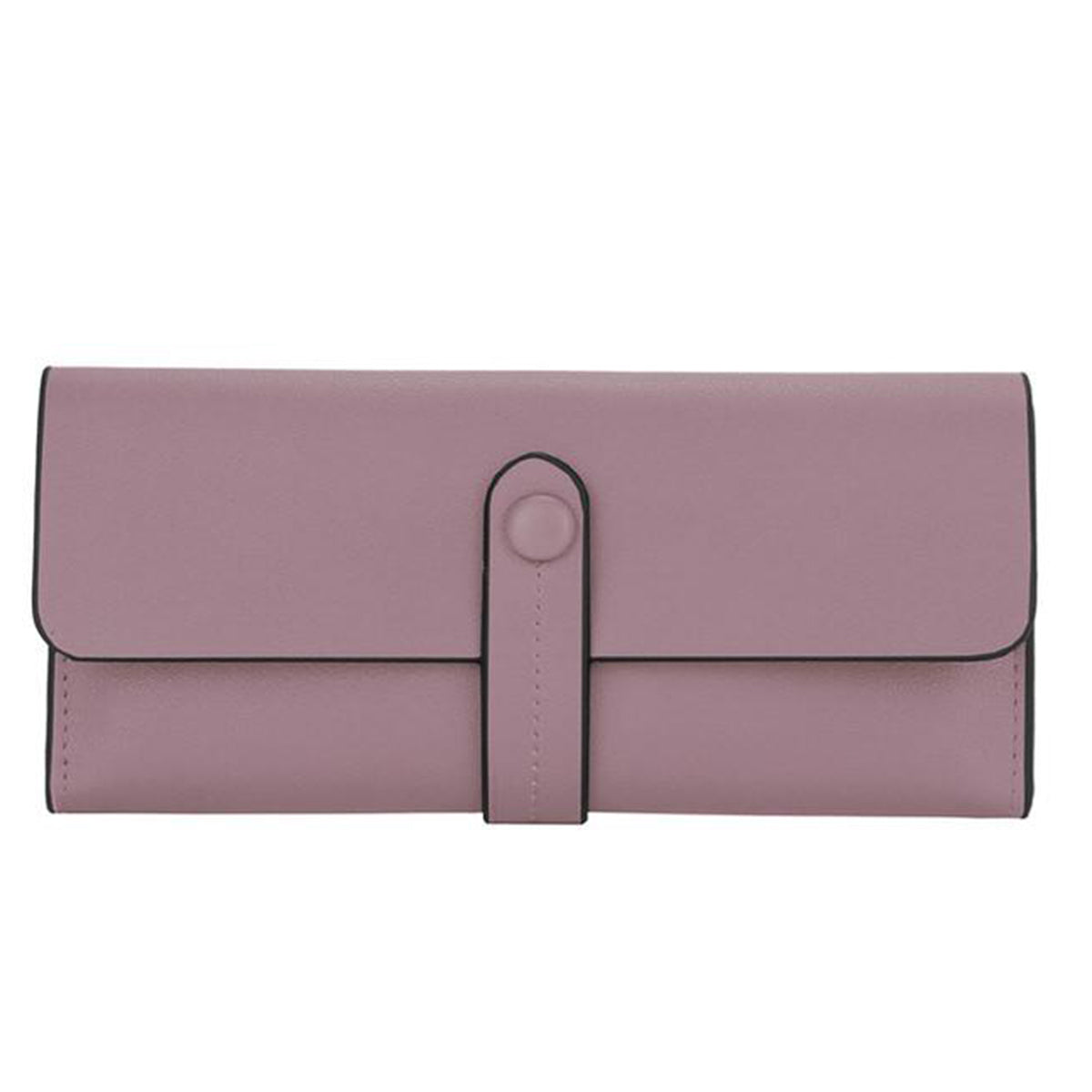 A CARACOL TAB WALLET BLUSH with a fold-over flap and button closure.