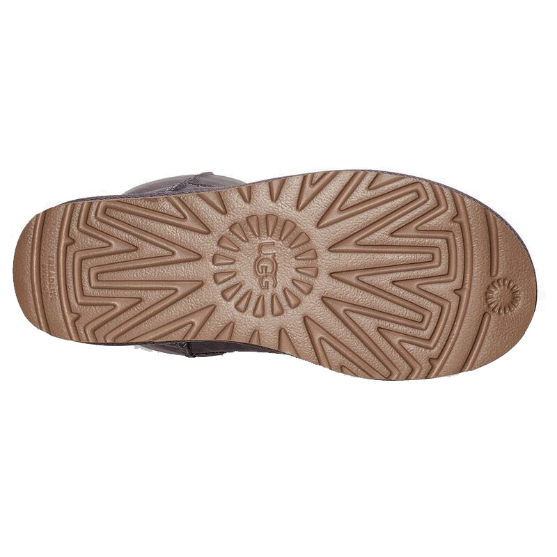 Sole of a Ugg Classic Short II Shade boot with a distinct tread pattern.