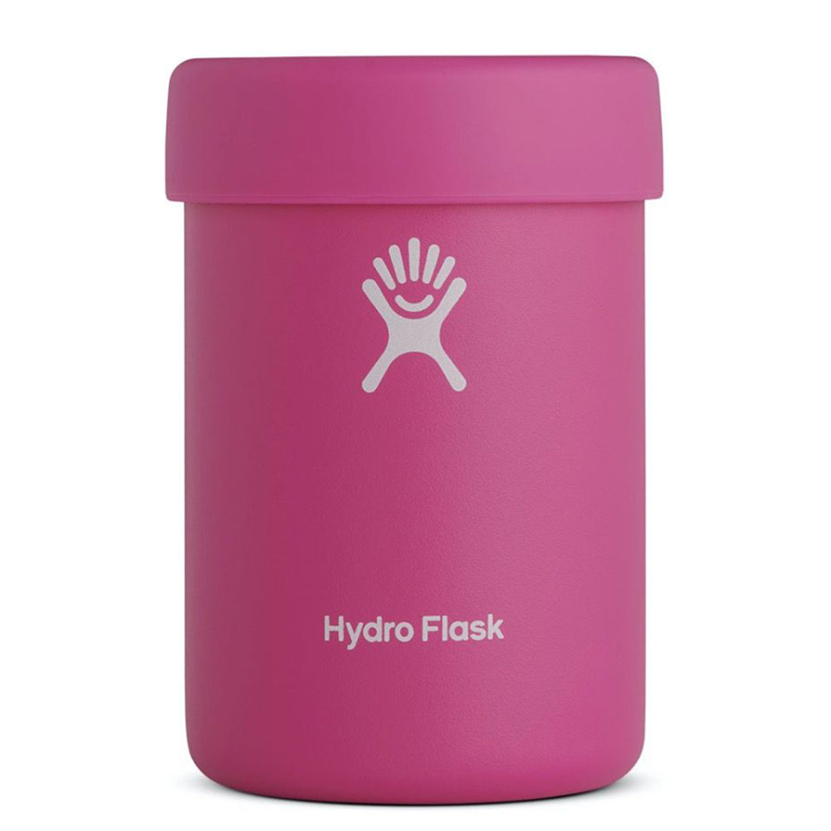 Pink Hydro Flask Pro-Grade stainless steel cooler cup with lid on white background.