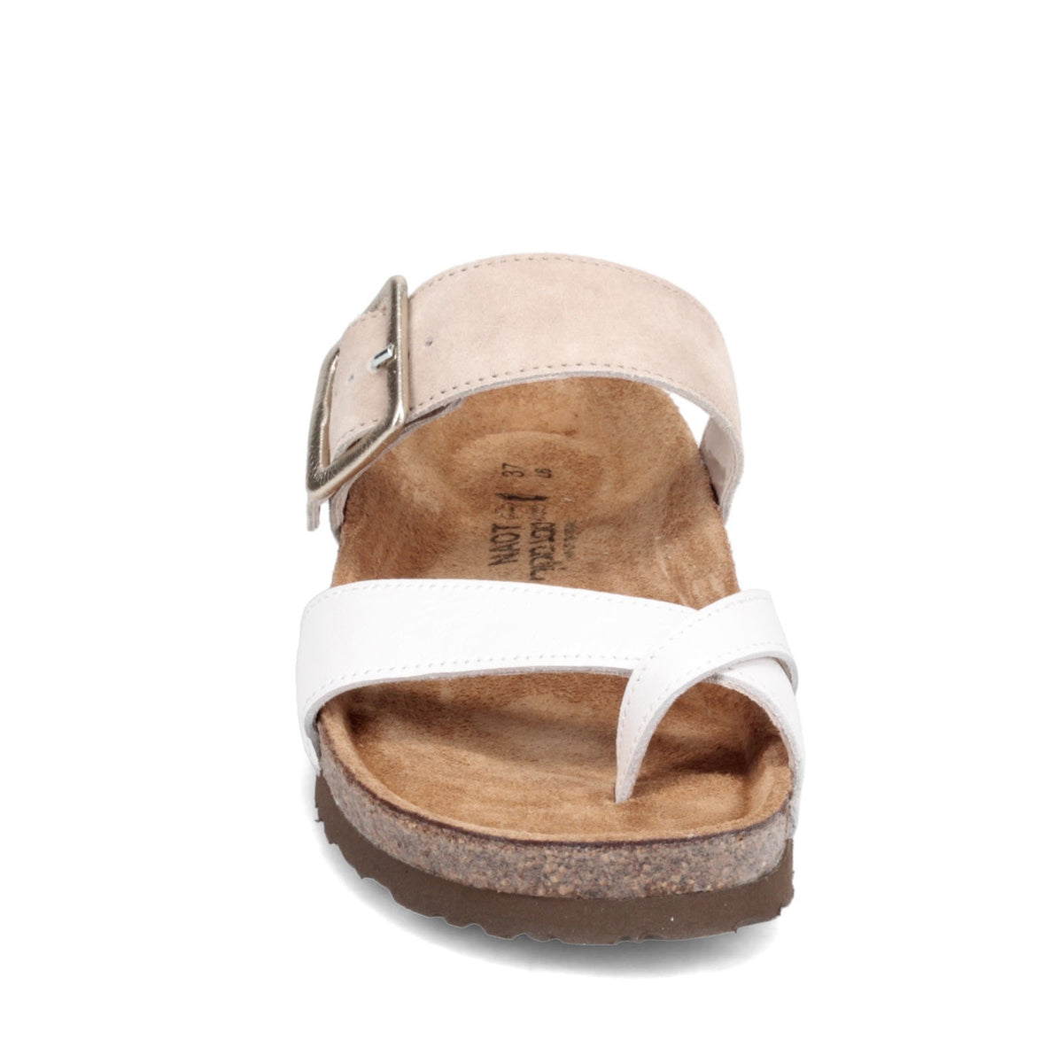 NAOT FRESNO WHITE PEARL LEATHER/SAND STONE SUEDE - WOMENS