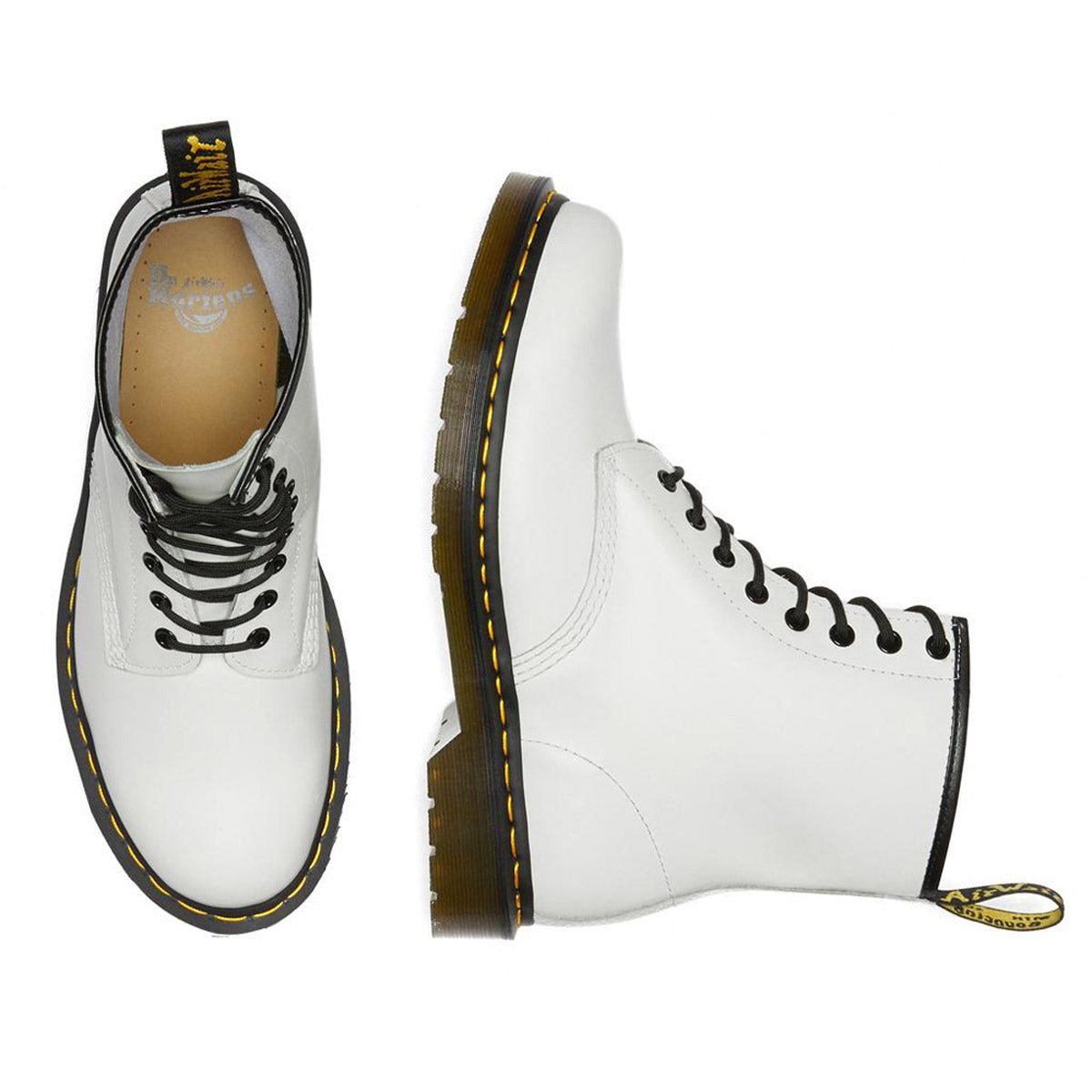 DR. MARTENS 1460 8 EYE WHITE SMOOTH - WOMENS