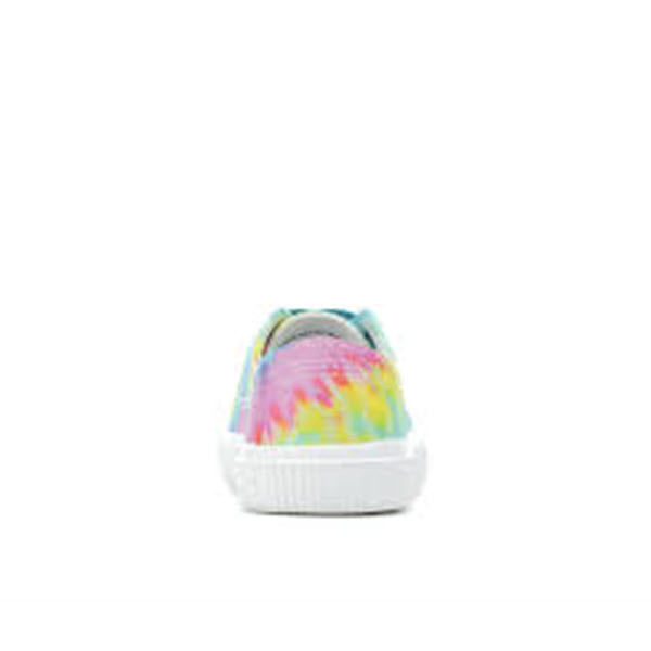 A single Blowfish Rioo Toddlers Pastel Tie Dye sneaker with white soles, viewed from the back.