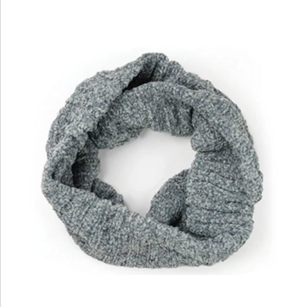 BRITTS KNITS INFINITY SCARF LIGHT GREY on a white background.