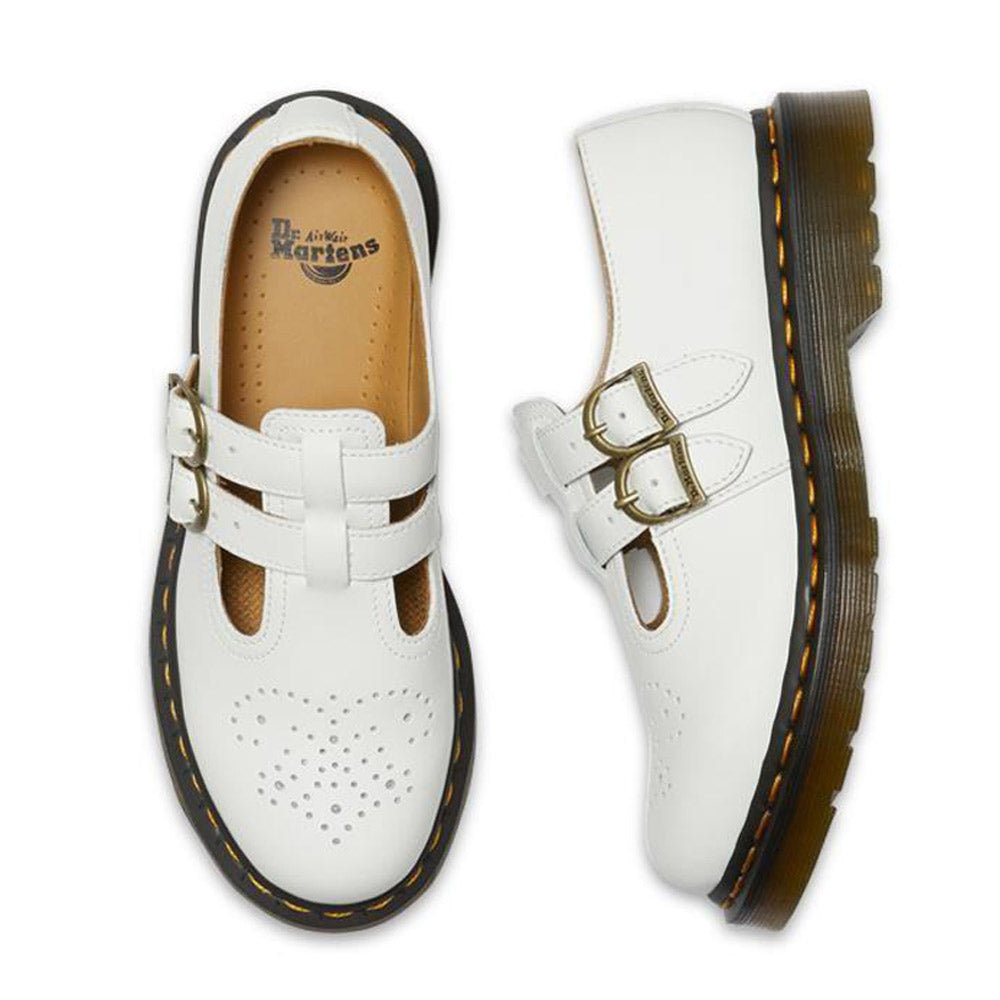 DR. MARTENS 8065 MARY JANE WHITE SMOOTH - WOMENS