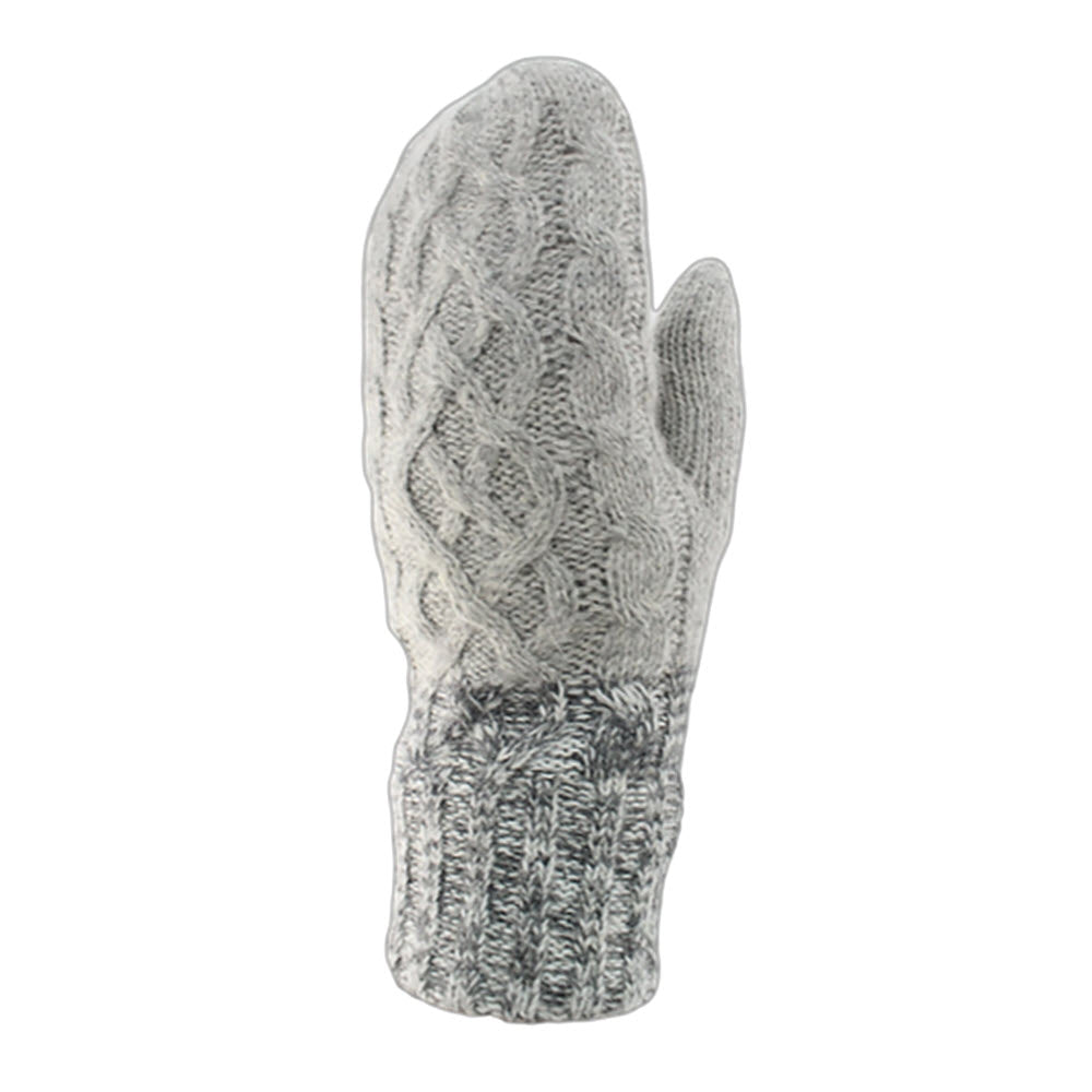 A single gray Klondike Glove mitten isolated on a white background.