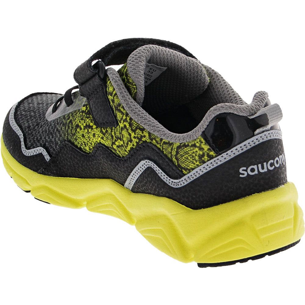 A Saucony Flash A/C 2.0 running shoe in black multi, perfect for bright and bold carefree playtime.