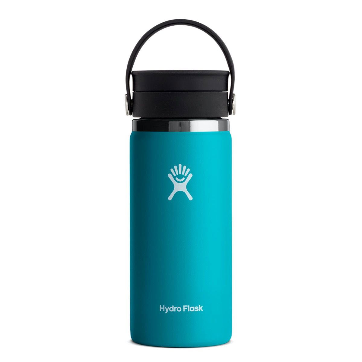 Laguna Hydro Flask Wide Mouth Coffee 20oz water bottle with a Flex Sip Lid and black handle.
