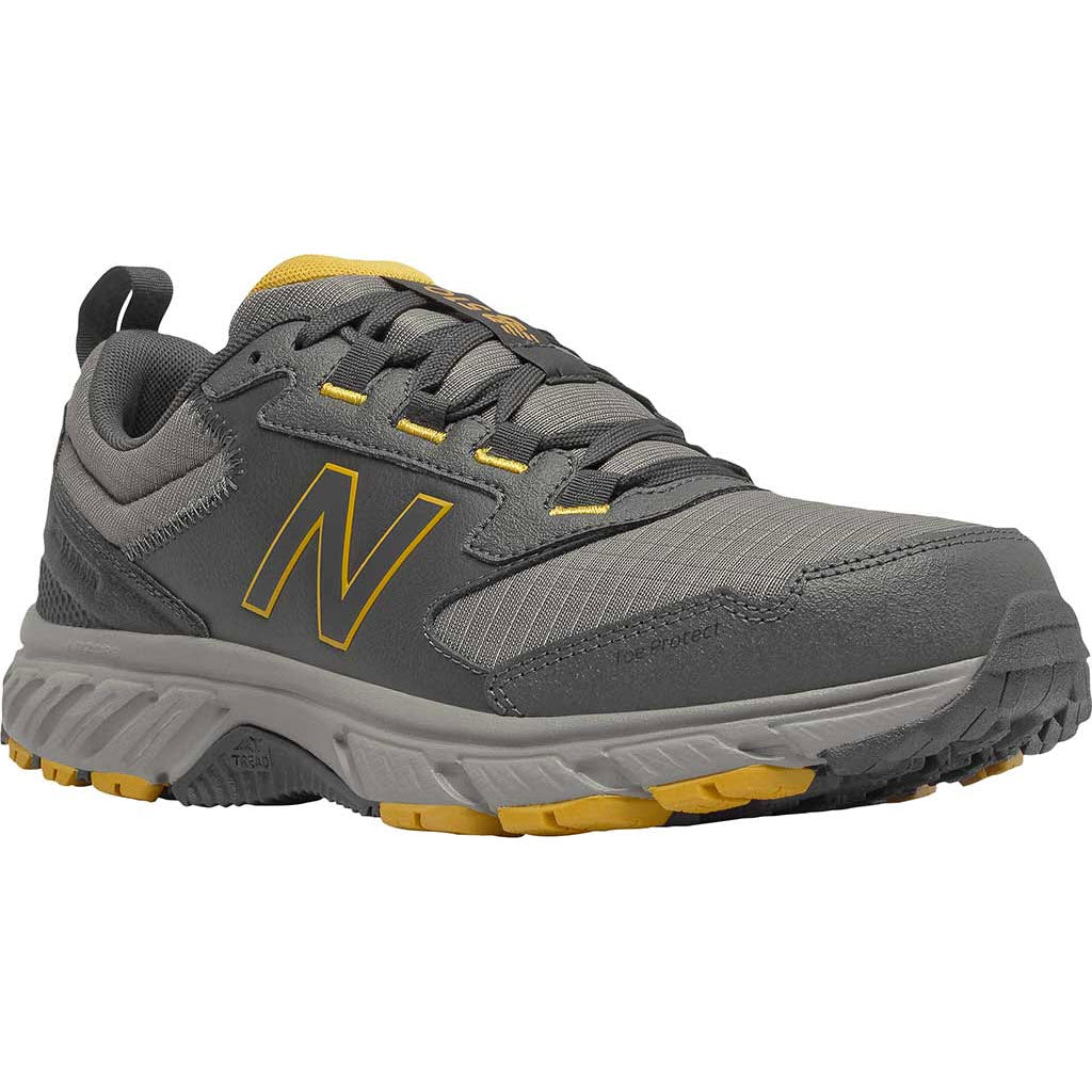Sentence with replaced product: New Balance NEW BALANCE 510V5 GREY/BLACK/OLIVE - MENS trail running shoe with rugged sole and ABZORB technology.