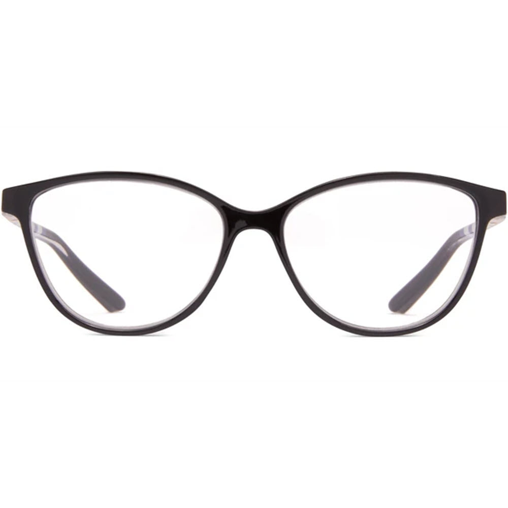 A pair of ICU Eyewear black-framed eyeglasses on a white background.