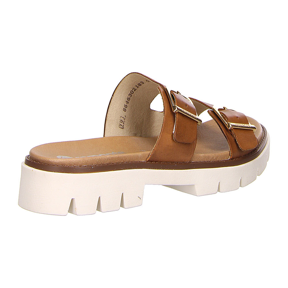 REMONTE CHUNKY SOLE SLIDE BROWN - WOMENS