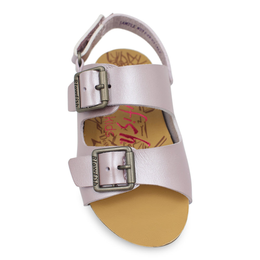 A single BLOWFISH GOOBER PURPLE QUARTZ - TODDLERS sandal with adjustable distressed buckle straps and a cushioned footbed on a white background.