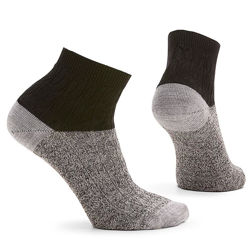 SMARTWOOL EVERYDAY CABLE ANKLE SOCKS BLACK - WOMENS