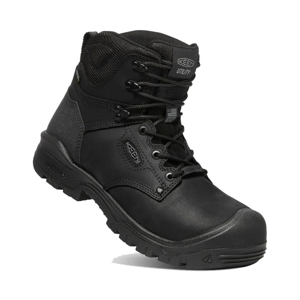 Black Keen Independence 6&quot; WP mens waterproof work boot on white background.