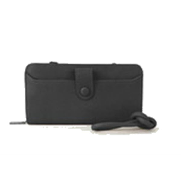 A Caracol black, portable case with a carrying handle and card slots.