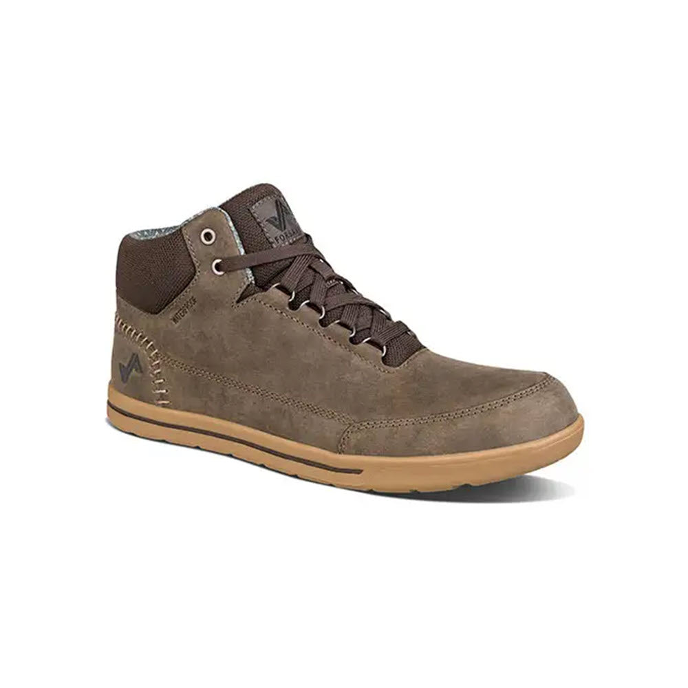 Brown high-top casual Forsake Phil Mid shoe on a white background.