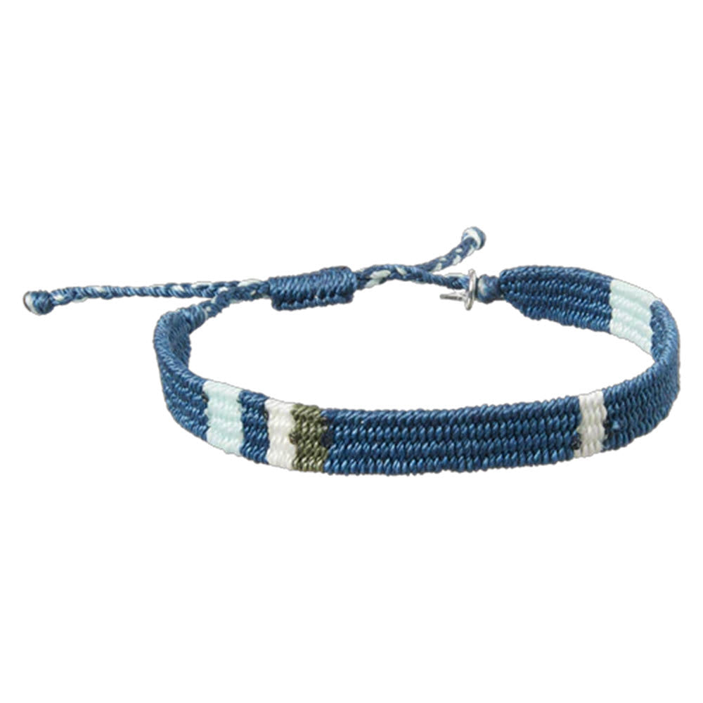 Handmade 4Ocean Guatemala Nautical Blue friendship bracelet, crafted by artisans in Guatemala, with a tie closure.