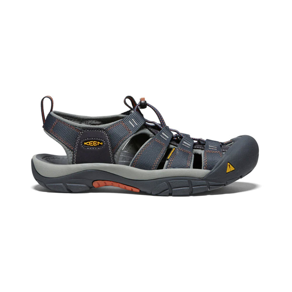 A single dark-colored Keen Mens Newport H2 water shoe sandal with a closed toe and adjustable straps.