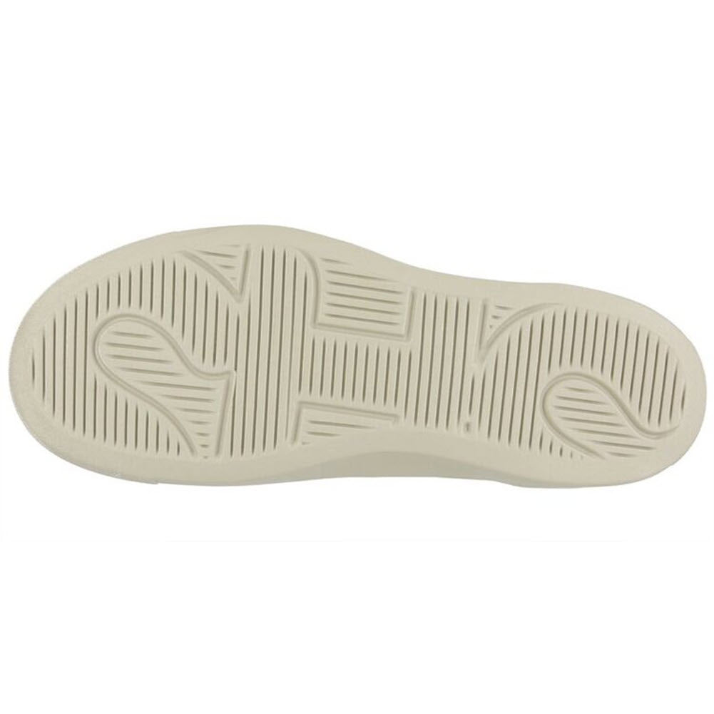 Beige SAS comfort shoe sole with a patterned tread.