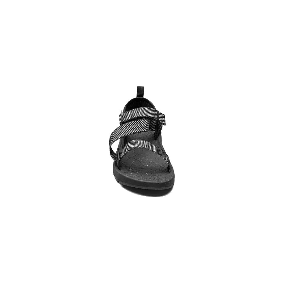 A single Forsake Rogue Black adventure sandal with thick straps on a white background.