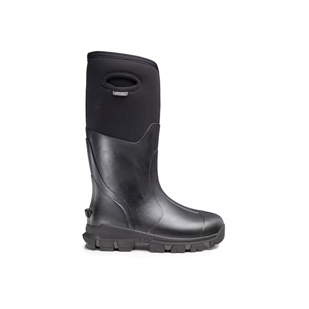Perfect Storm Mudonna XT High Black - Women&#39;s rubber boot with a neoprene upper and a pull tab, designed for women&#39;s comfort, isolated on a white background.